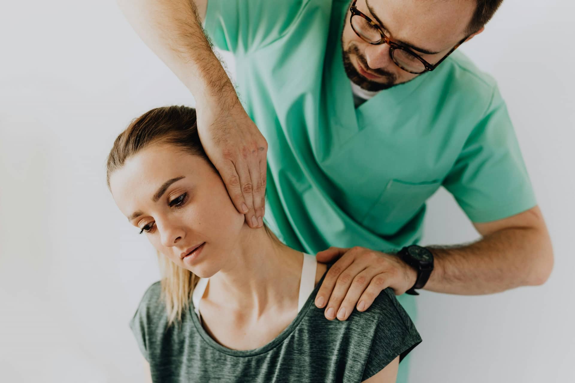 Healthcare provider conducting patient health assessment