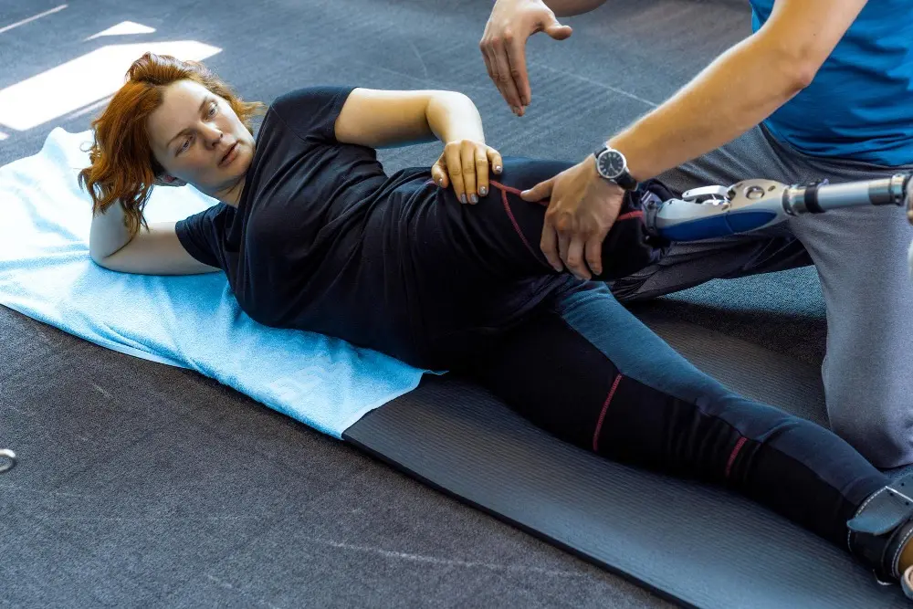 Sports rehab centre with Chiropractors and patients working together towards healing