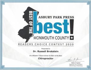 Asbury Park Press Best Monmouth County Chiropractor 2020