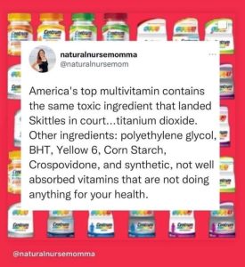 Toxic ingredients in many top multi-vitamins