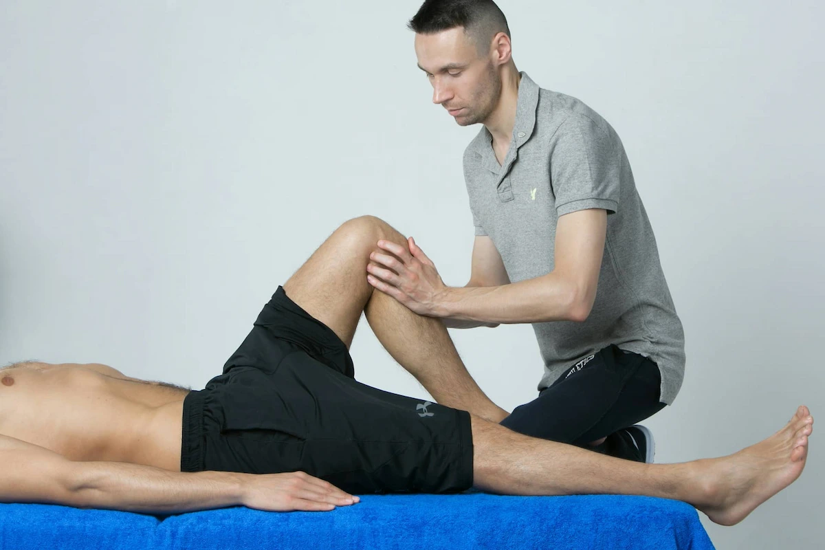 Person demonstrating healthy spine posture and alignment